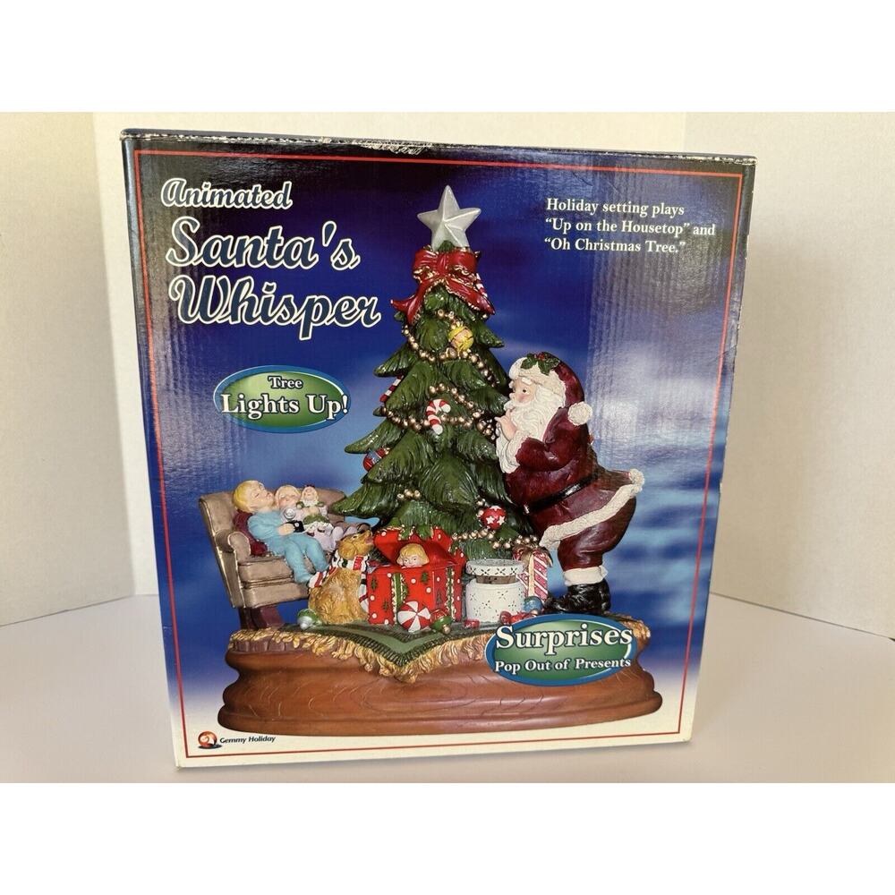 Gemmy Santa’s Whisper | Christmas Tree | Animated | Musical | Light Up | 2003